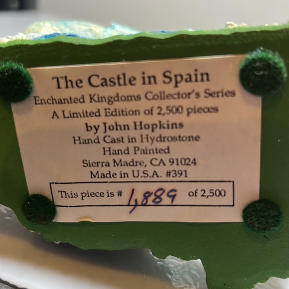 Vintage John Hopkins "The Castle in Spain" Hand Painted Limited Edition Numbered - Picture 12 of 12